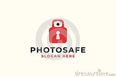 red photo safe logo Vector Illustration