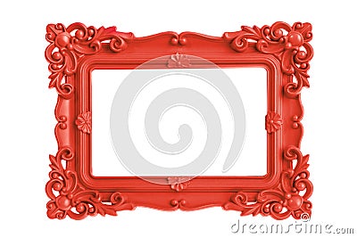 Red Picture Frame Stock Photo