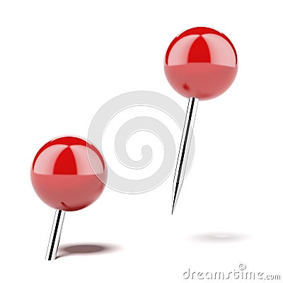 Red pin Stock Photo