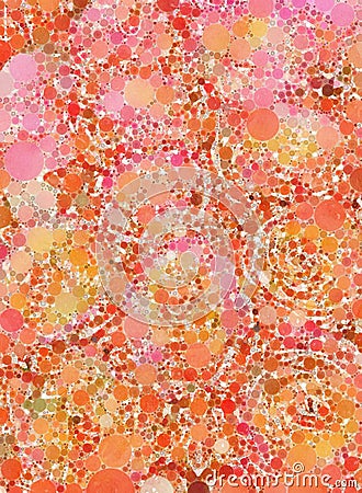 Red and pink bubbles abstract graphic artwork Stock Photo