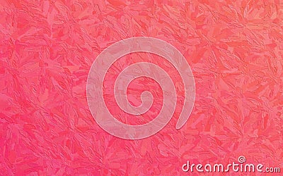 Red and pink Impasto with large brush strokes background illustration. Cartoon Illustration