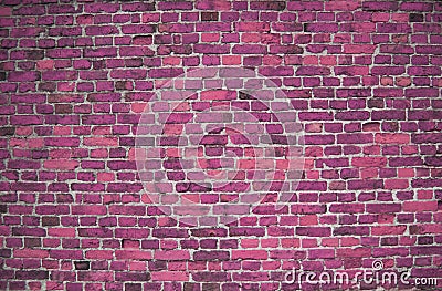 Red / pink wall (background, wallpaper, bricks) Stock Photo