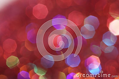 Red, pink, white, yellow and turquoise soft lights abstract background - dark colors Stock Photo