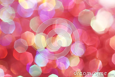 Red, pink, white, yellow and turquoise soft lights abstract background - dark colors Stock Photo