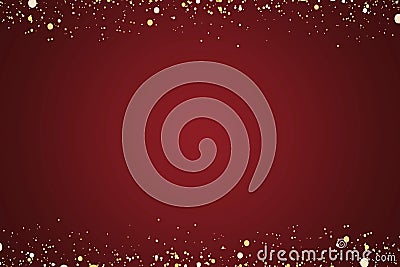 Red plain background with gold glittery Stock Photo