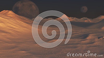 Red planet and distant planet Stock Photo