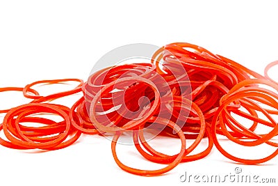 Red plastic band Stock Photo