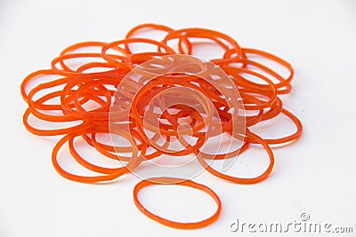 Red plastic band Stock Photo