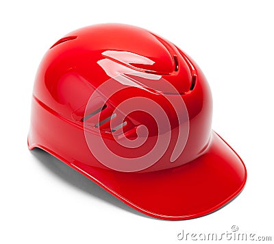 Baseball Helmet Red Stock Photo