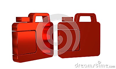 Red Plastic bottle for laundry detergent, bleach, dishwashing liquid or another cleaning agent icon isolated on Stock Photo