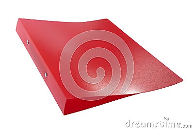 Red plastic folder Stock Photo