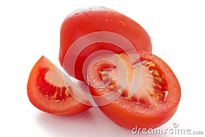 Red plum tomato Stock Photo
