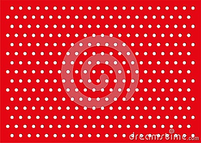 Red polka dots background pattern Vector Illustration