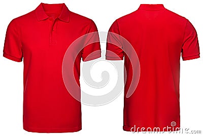 Red Polo shirt, clothes Stock Photo