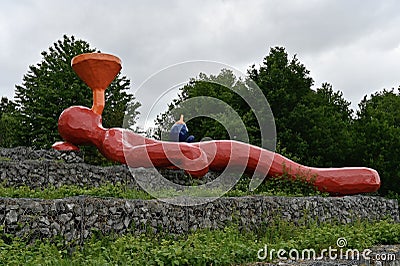 The big Funnelman sculpture, Breda, The Netherlands Editorial Stock Photo