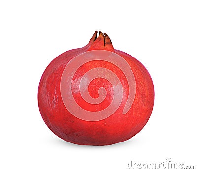 Red pomegranate isolated on white background Stock Photo