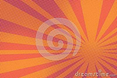 Red pop art rays sunrise Vector Illustration