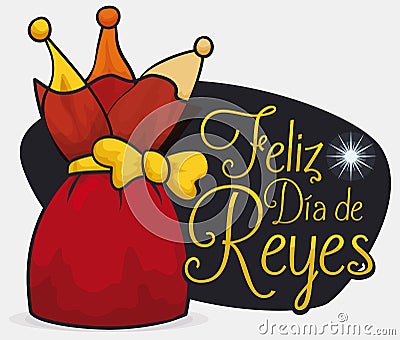 Present to Celebrate Spanish Dia de Reyes with Bethlehem Star, Vector Illustration Vector Illustration