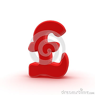 Red pound sign Stock Photo