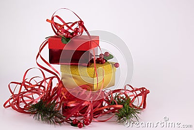Red Present Box for Special Occasion Stock Photo
