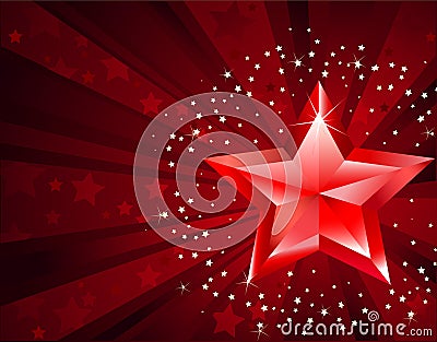 Red pure star Vector Illustration