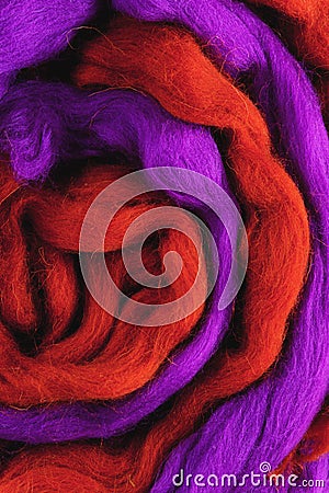 Red and purple wool Stock Photo