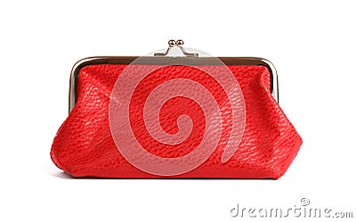 Red purse Stock Photo