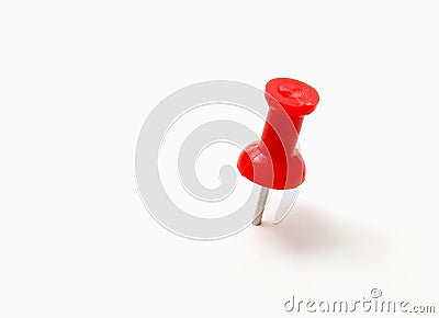 Red Push Pin Stock Photo