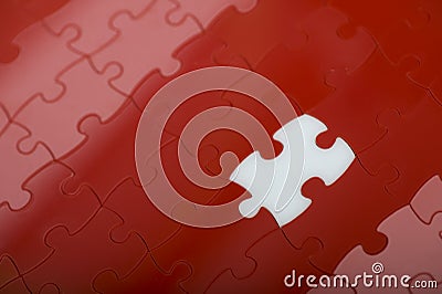 Red puzzle Stock Photo