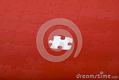 Red puzzle Stock Photo