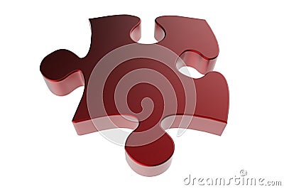 Red puzzle piece Stock Photo