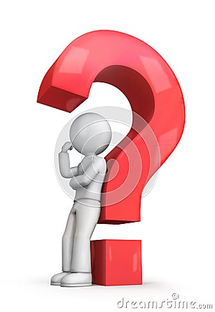 Red question mark Stock Photo