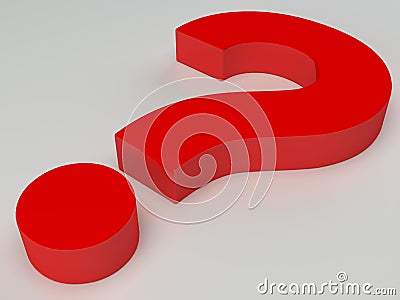 Red question mark Stock Photo