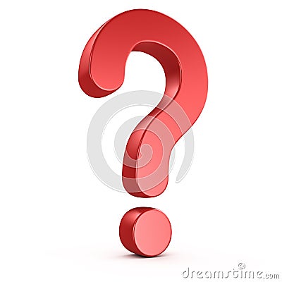 Red question mark Stock Photo