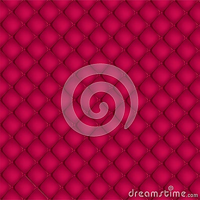 Red quilted background Vector Illustration