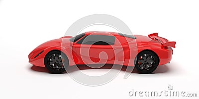 Red race car isolated Stock Photo
