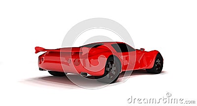 Red race car isolated. Stock Photo