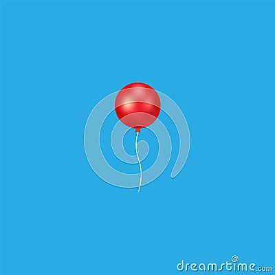 Red realistic balloon Cartoon Illustration