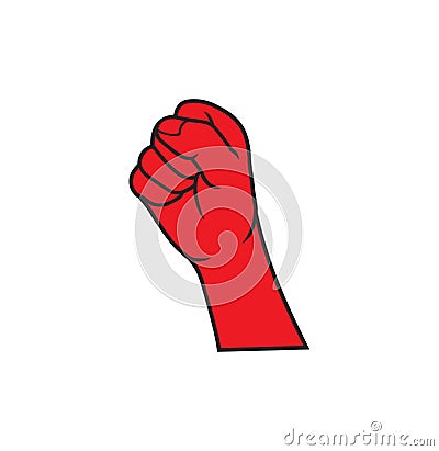 Red revolution fist Vector Illustration