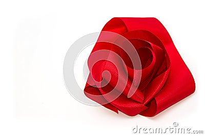 Red ribbon satin bows Stock Photo