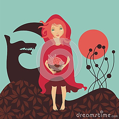 Red Riding Hood Vector Illustration