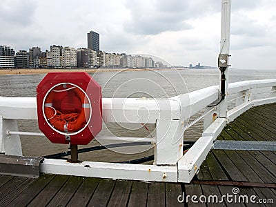 Red ring-buoy Stock Photo