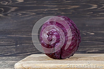 red ripe cabbage lying in the kitchen during cooking Stock Photo