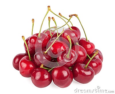 Red ripe cherries Stock Photo