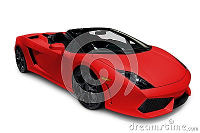 Red Roadster Stock Photo