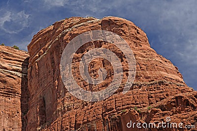 Red Rock Details in a Sandstone Monolith Stock Photo