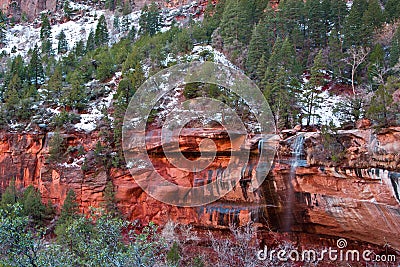 Red Rock Ledge Stock Photo