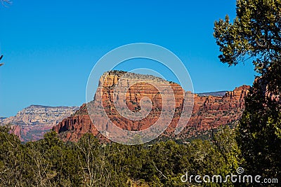 Red Rock Mountains & Cliffs In Arizona Stock Photo