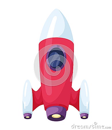 red rocket launcher Vector Illustration