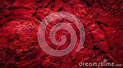 Red rocks , abstract background - volcanic stone texture Stock Photo